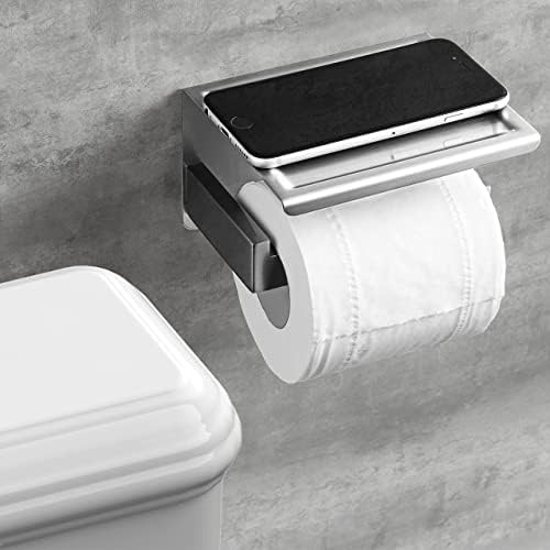 Conjunto de hardware do banheiro de hitslous, suporte de papel higiênico de níquel escovado, 2 pacotes de níquel de níquel gancho