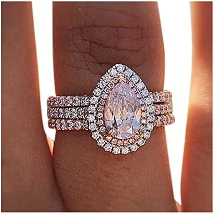 Jóias para mulheres anéis brancos anel de branco presente artesanal de casamento de jóias de jóias pedras de luxo de luxo