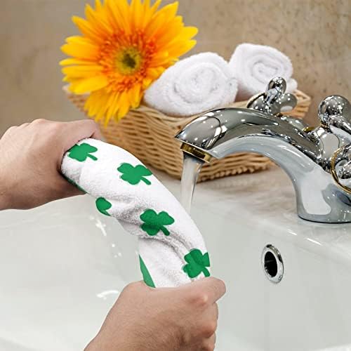 Clover na bandeira irlandesa toalhas premium de microfibra panos de panos faciais altamente absorventes para toalhas de mão para