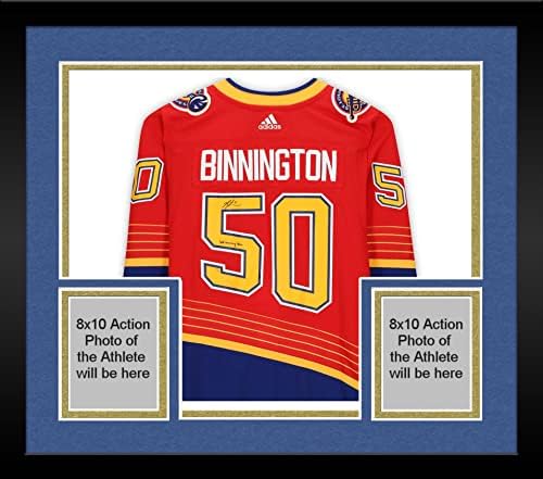 Jordan Binnington St. Louis Blues autografou a camisa autêntica Red Adidas 2020-21 retro com inscrição Winnington - edição