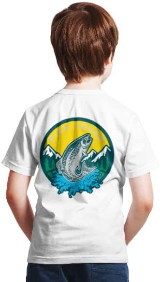 Camisetas gráficas de esquadrão de peixes para crianças - jovens de manga curta