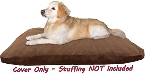 Dog4less 47x29x4 polegadas de tamanho extra grande cor marrom jeans jean cão cama de animal de estimação tampa de
