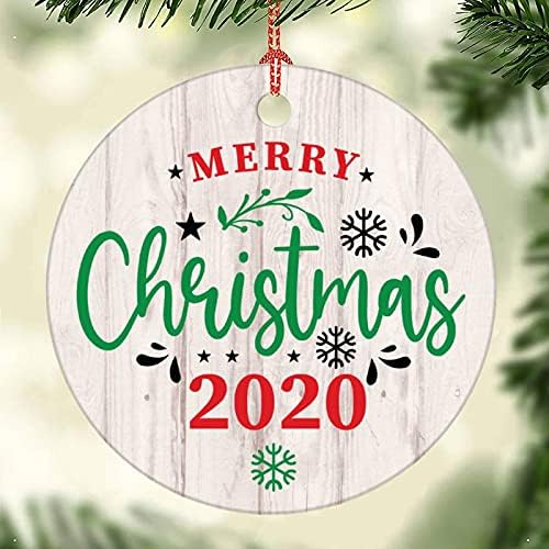 Feliz Natal 2021 Ornamento de Natal Ornamento de cerâmica Feliz natal Ornamento