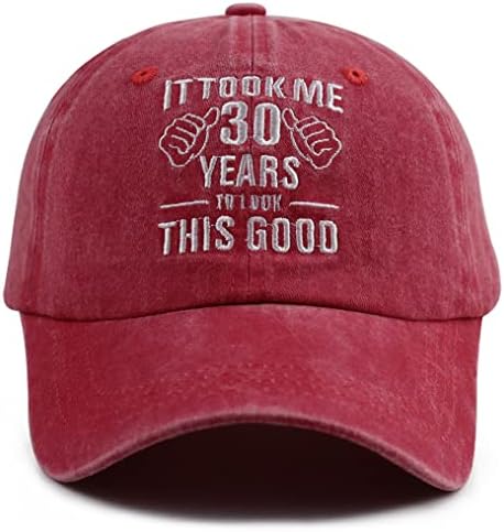 Nxizivmk Levei 30 anos para olhar esse bom chapéu, bordado engraçado de bordado de 30 anos de beisebol para homens homens