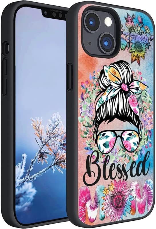 Colorido coque floral bagunçado abençoado Mama capa para iPhone 14 11 12 13 Pro Max Mini XR 8 Plus 6 Samsung Galaxy