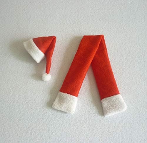 Oneyim mini chapéu de santa lenço de natal, pequeno chapéu de Natal para garrafa de vinho toucher home home natal decoração