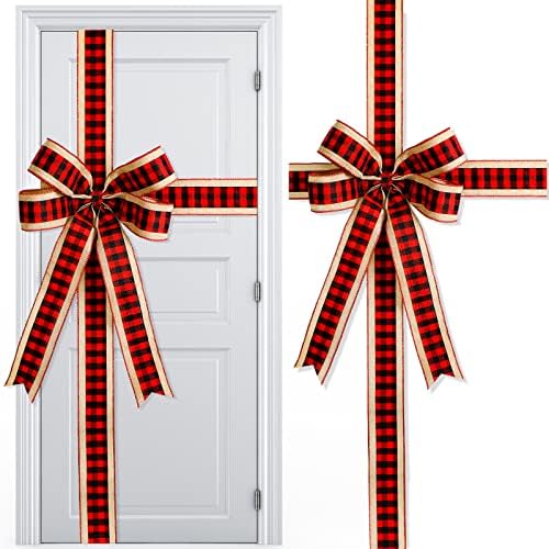 SYCHINC Christmas Armet Door Fibbons Sexa grandes fitas de toca de Natal de Natal