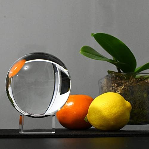 Loyajun 2 pacote quadrado quadrado clear sphere holder stand para exibição de 40 mm a 90 mm bolas de cristal bolas