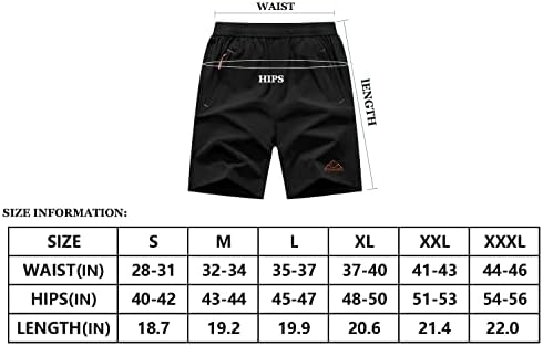 Shorts de caminhada seca rápida do Rdruko masculino, shorts ativos ao ar livre de ginástica leve com bolsos com zíper