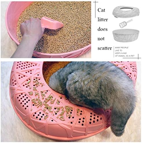 Caixas de areia de gato Xiaosaku Caixa de areia superior Tipo de areia Anti-splashing Banheiro de gato Tonemo de gato