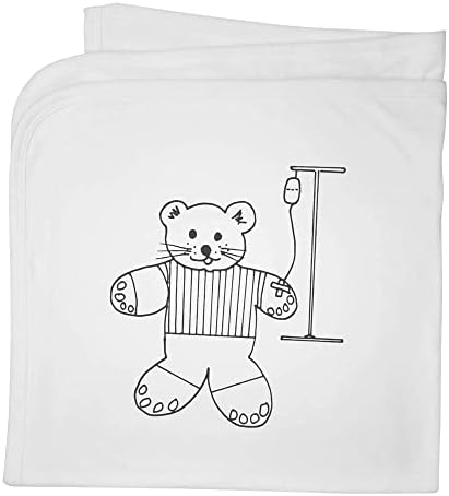 Azeeda 'Urso de pelúcia de pelúcia, cobertor de bebê de algodão/xale