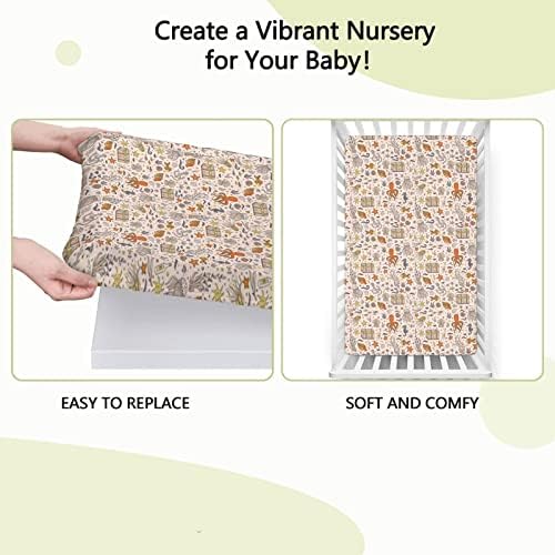Folha de berço ajustada com tema de polvo, colchão de berço padrão Material Ultra Soft Material - lençol de colchão de berço