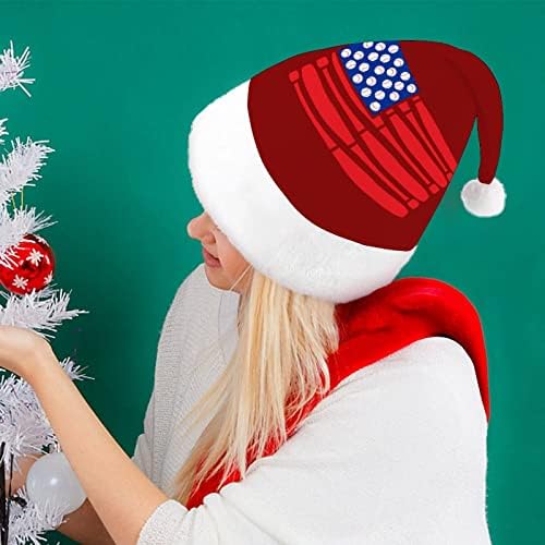 Bandeira de beisebol americano chapéu de natal chapéu de santa chapéus de Natal engraçados chapéus de festa para mulheres/homens