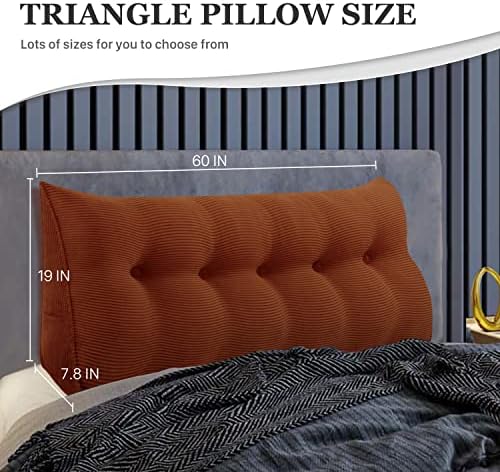 YXCSELL CHEBEBLE CUBILHA travesseiros triangulares travesseiros para sofá -cama Cordamento Cordamento grande suporte para encosta