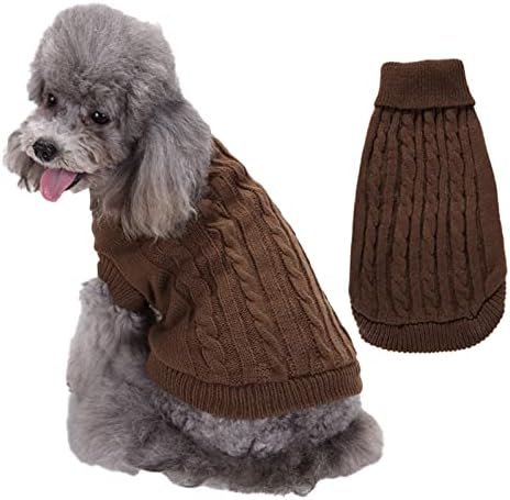 Suéter de cachorro pequeno suéter de cachorro pequeno suéter de cão de malha de gato de estimação de gato quente moletom sweater de suéter de filhote de cachorro suéter de cachorro grande para meninas