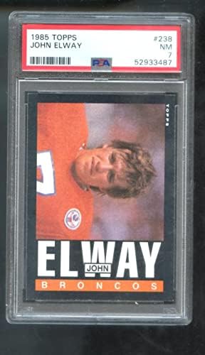 1985 Topps 238 John Elway PSA 7 Cartão de futebol classificado NFL Denver Broncos