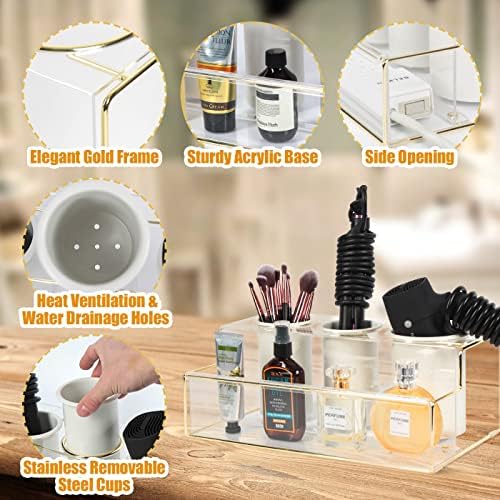 J jackcube design secador de cabelo Organizador Organizador ferramenta de cabelo estilização de armazenamento de bancada ouro
