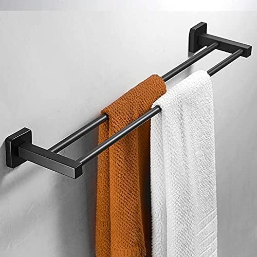 WSIMEI 50cm/60cm Toalha dupla trilho de toalha de aço inoxidável Plataforma de toalha montada em aço para banheiro ou cozinha