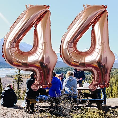 Gold rosa número 65 balões 32 Número de papel alumínio balão de 65 anos de aniversário dígito 65 hélio Big Ballons para