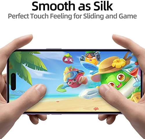 Protetor de tela WSKEN MATTA para iPhone 14 Pro máximo de 6,7 polegadas [Game Shield] [Remoção de poeira automática]