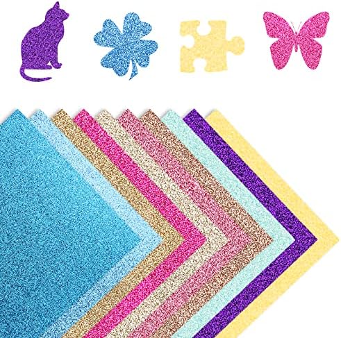 20 folhas 10 cores Glitter Glitter Card Fazendo papel Sparkle Craft Winter cartol