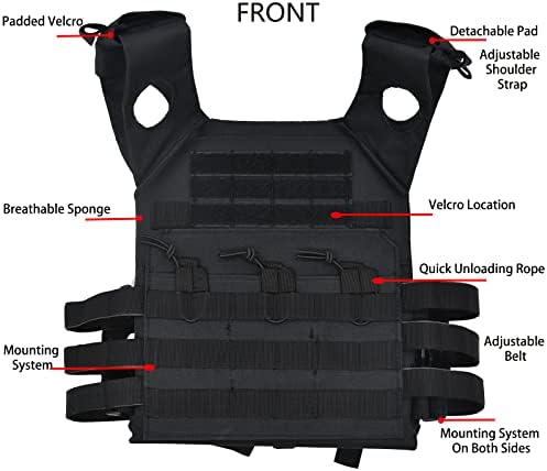 Colete Kidybell Airsoft Treinamento Ultra-Light Ajuste Molle Outdoor Segurança Protection Airsoft Vest Cole