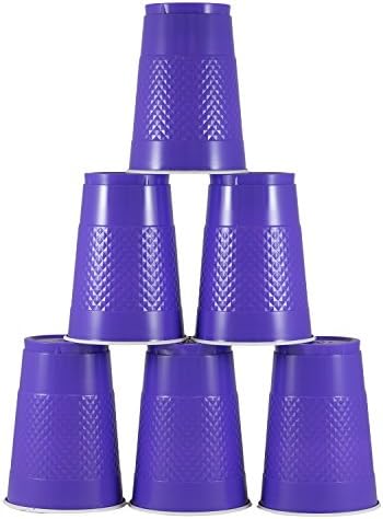 Jam Paper Plastic Party Cups - 12 oz - roxo - 20 copos/pacote