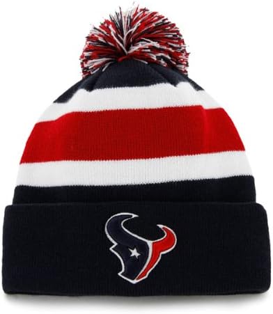 '47 Brand Breakaway Fashion Cuff Feanie Hat With Pom Pom - NFL Capinho de Toque de malha de inverno NFL