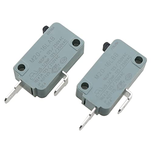 E-Outstanding KW3A MicroSwitch 2PCs 16A 125/250V Micro-Switch de porta de microondas Micro Switch Replacements