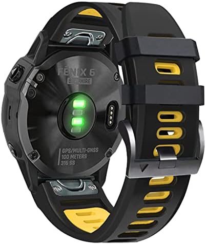 Fehauk Sport Silicone Smart Watch Band para Garmin Fenix ​​7 7x 6x 6 Pro 5x 5 Plus 3HR Easy Fit Rapick Release 26 22mm de pulseiras