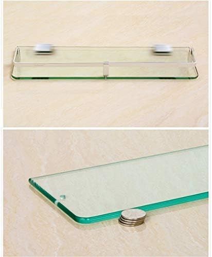 Erddcbb canto de vidro temperado prateleira prateleira de banheiro de 7 mm de espessura de vidro firme suporte prateleira