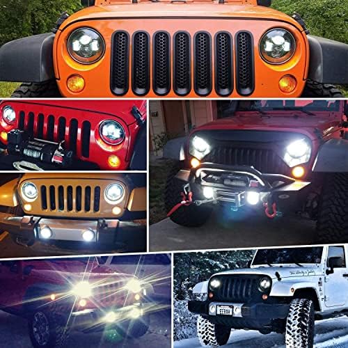 LX-LIGHT 4 polegadas 60W LED LED LUZ com EMC Compatível com Jeep Wrangler TJ LJ JK Dodge Journey Journey Front Bumper Lights