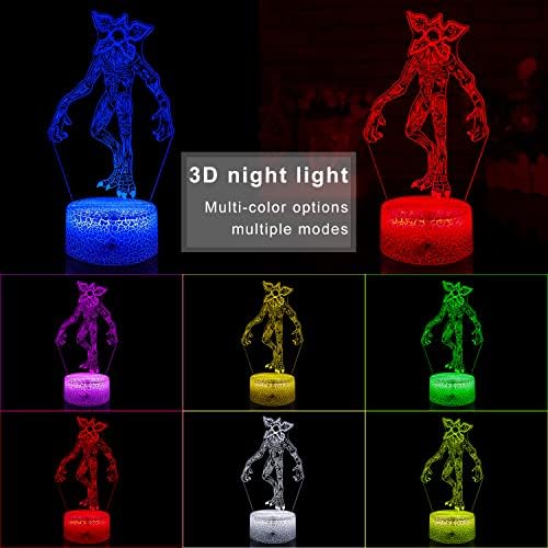 Luz noturna para crianças Lâmpada de ilusão 3D, 16 cores mudam com controle remoto, os brinquedos infantis de cabeceira dão presente