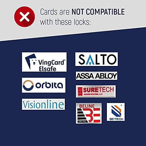 Hotel RFID Key Card 500 Quantidade. Compatível com Saflok, Kaba, Onity, Miwa, Ilco e SecureLox