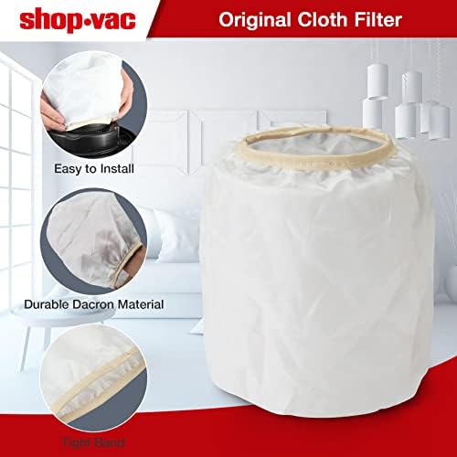 Shop-VAC 90107 Filtro de disco de papel+Shop-Vac 90115 Substituições de filtro de pano dacron