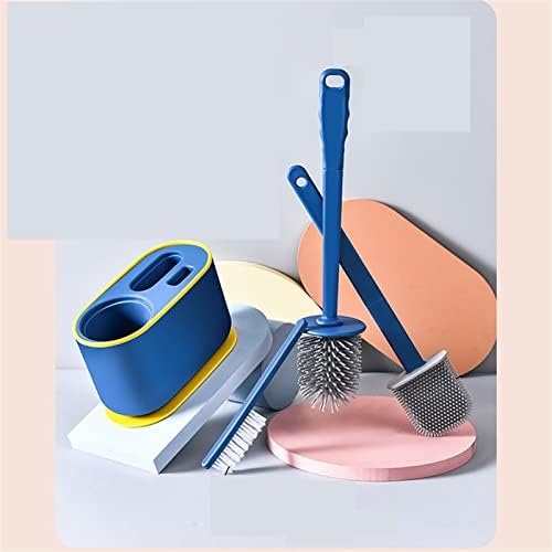 Escova de escova de vaso sanitário pincel e suporte de suporte, escova de limpeza de vaso sanitário com suporte de suporte de