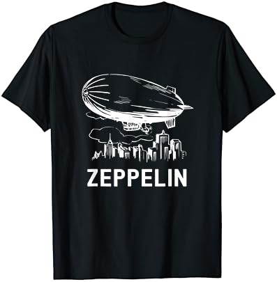 T -shirt vintage Retro Zeppelin - Dirigible Airship Sketch