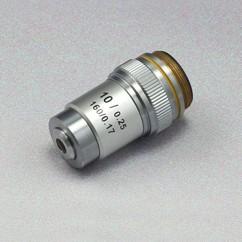Acessórios para microscópio 195mm Microscópio de metal lente objetiva 10x N.A.0.25 Para consumíveis de laboratório de microscópio