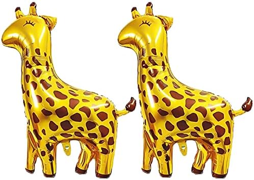 Balões de giraffe hccy fomem balões mylar para festa de festa de festa de aniversário 46,5 2pcs