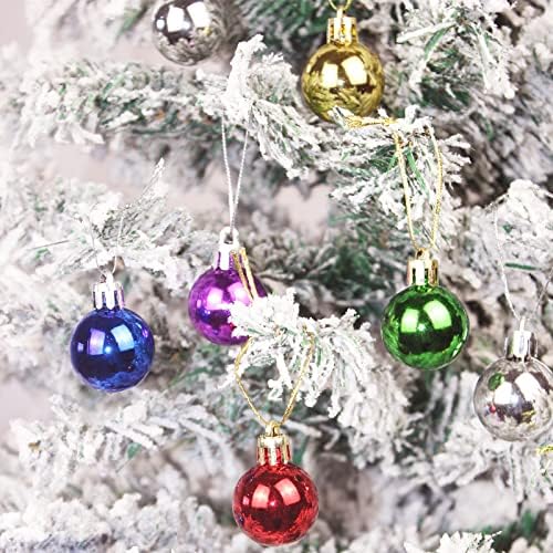 Tkygu 144 pcs/1,18 polegada de areia de árvore de natal, decoração de bola de Natal Conjunto de cores Mistura （Verde Gold