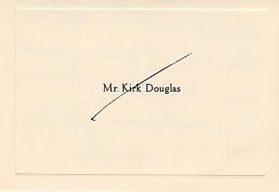 Kirk Douglas assinou uma carta na mão para um amigo