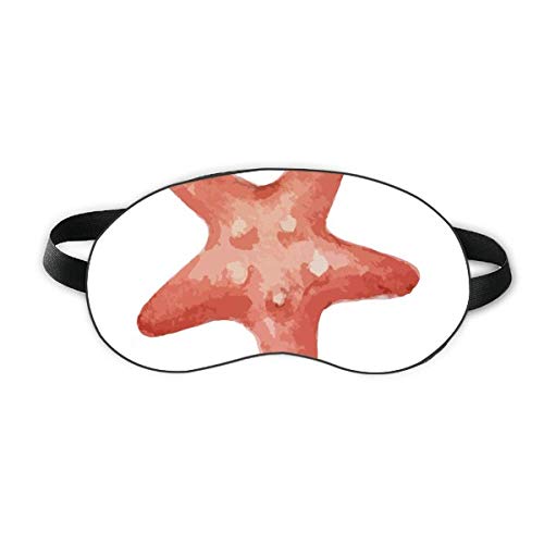 Starfish Marine Life Ilustração Vermelha Sleep Eye Shield Soft Night Blindfold Shade Cover