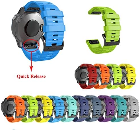 Trdybsk 5pcs 26 mm Strap de banda de relógios rápida de liberação rápida para Garmin Fenix ​​7 7x 7s 6x Pro Watch