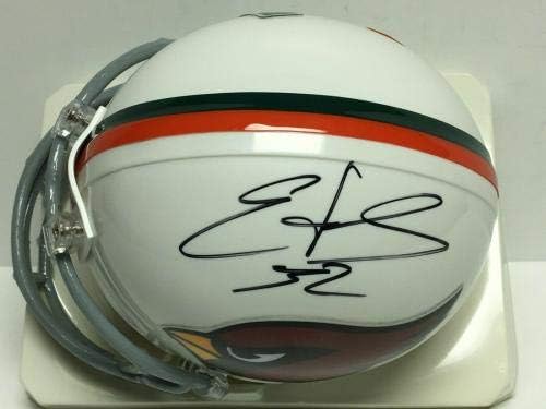 Edgerrin James assinou o Arizona Cardinals/Miami Hurricanes Mini -Helmet PSA L48939 - Mini capacetes autografados da NFL