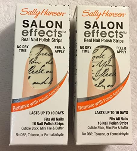 Sally Hansen Salon Efeitos de verdadeira tiras de esmalte de tie -dye para - 16 ea, pacote de 2