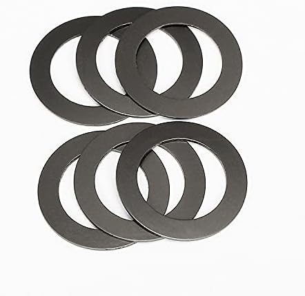 83pcs 7mm Diâmetro externo arruela de junta preta de grafite preta arruelas de plástico de plástico Círculo de anel Ultra-fino almofada