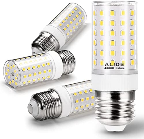 Allide E26/E27 12W lâmpadas de candelabra LED, E26 Substituição de LED de 100 watts, 4000k Branco natural, lâmpadas de milho E26 LED