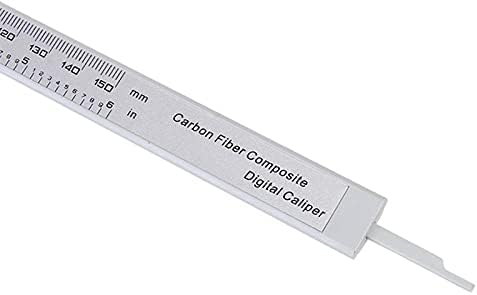 Slatiom 150mm 6 polegadas LCD Solar Digital Vernier Palier Ferramenta de medição composta de fibra de carbono
