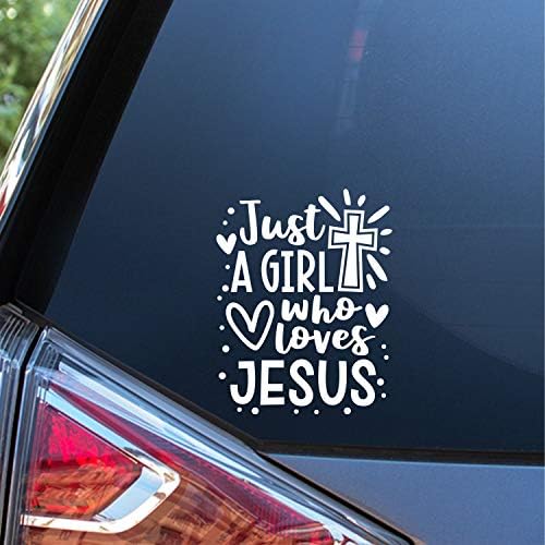 Sunset Graphics & Decals apenas uma garota que ama Jesus Decal Vinyl Cars de carro | Carros de caminhões Vans Laptop Walls