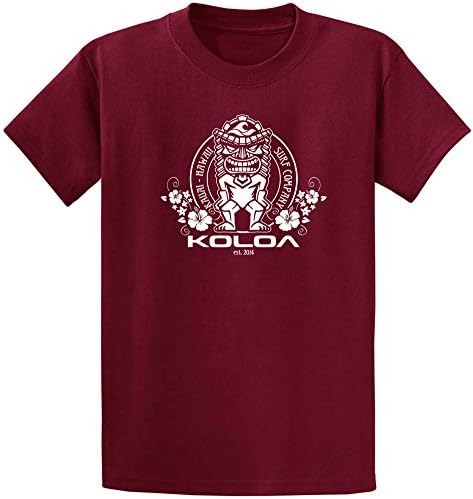 KOLOA Surf Youth Tiki Flowers Camiseta pesada Tamanhos XS-XL